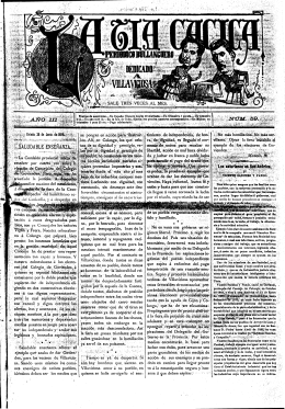 La Tía Cacica. 26 de junio de 1888