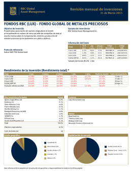 FONDOS RBC (LUX) - FONDO GLOBAL DE METALES PRECIOSOS