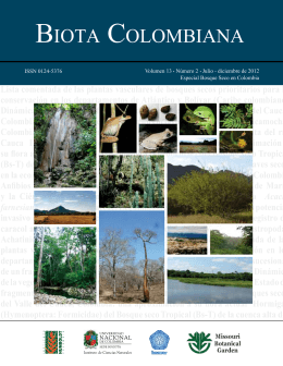 Numero de la Revista Biota sobre el Bosque Seco