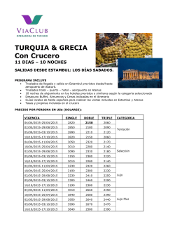 PDF - Turquia & Grecia Con Crucero