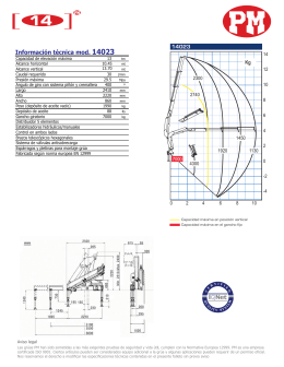 Mod. 14023 - Ficha técnica y diagrama de carga