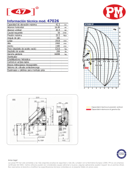 Mod. 47026 - Ficha técnica y diagrama de carga