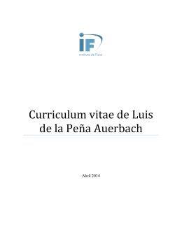Curriculum vitae de Luis de la Peña Auerbach