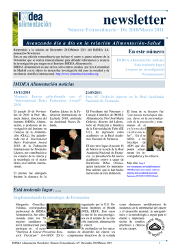 Newsletter núm. 4/5 - Diciembre 2010 / Marzo 2011