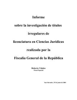 Informe sobre la investigación de títulos