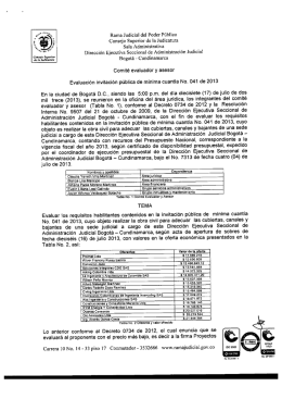 Acta comité evaluador y asesor