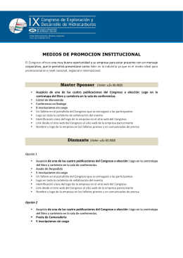 Descargar Opciones de Sponsoreo - Instituto Argentino del Petroleo