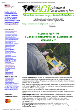 SuperSting R1 PI 1-Canal Resistiv metro del Subsuelo de Memoria