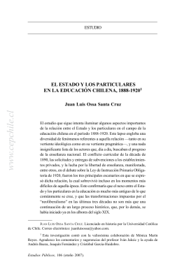 El Estado y los particulares en la educación chilena, 1888-1920