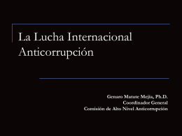 La Lucha Internacional Anticorrupción