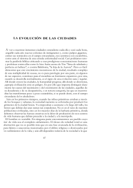 LA EVOLUCIÓN DE LAS CIUDADES