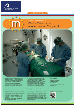 MU en Clinica Veterinaria e Investigación Terapéutica 2015