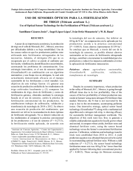Uso de sensores ópticos para la fertilización de trigo
