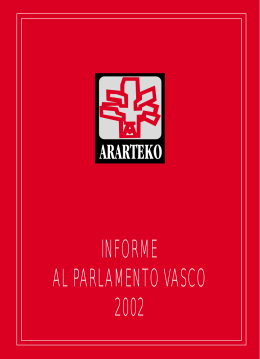 INFORME AL PARLAMENTO VASCO 2002
