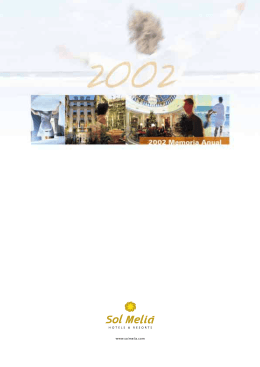 Memoria Anual 2002 - Meliá Hotels International