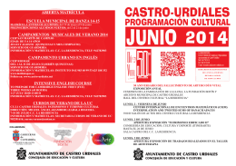 programación junio 2014 - Ayuntamiento de Castro Urdiales