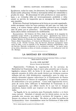 1134 LA SANIDAD EN GUATEMALA