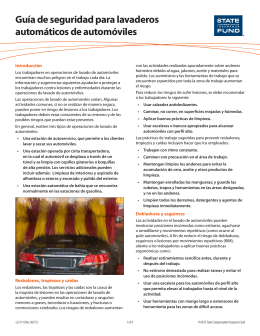 Guía de automát seguridad para lavaderos icos de automóviles