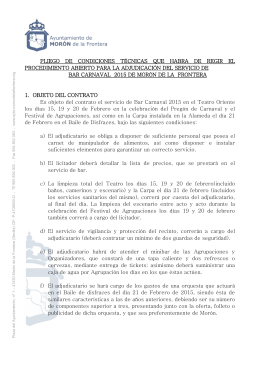 pliego de condiciones técnicas que habra de regir el procedimiento