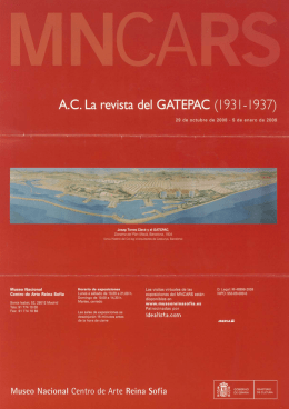 Folleto de A.C. Actividad Contemporánea. La revista del