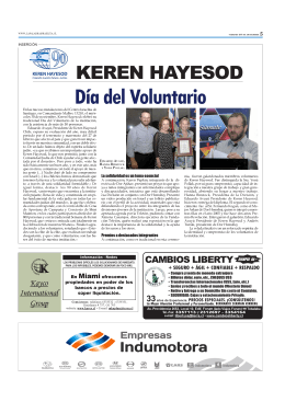 KEREN HAYESOD. Día del Voluntario