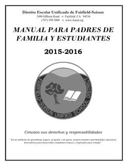 2015 2016 Parent Student Handbook Spanish - Fairfield