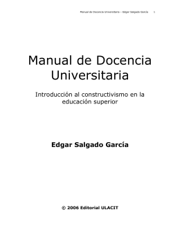 Manual de Docencia Universitaria