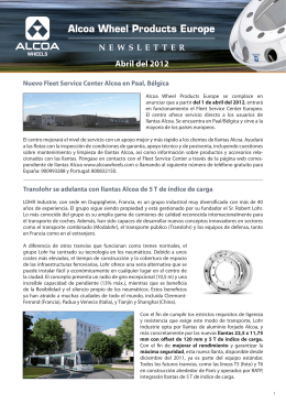 Newsletter April 2012 Spanish.indd