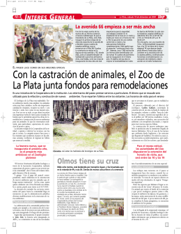 Con la castración de animales, el Zoo de La Plata junta fondos para