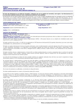 BBVA EVOLUCION V.10, FI