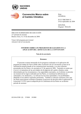 Convención Marco sobre el Cambio Climático