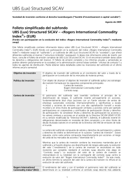 UBS (Lux) Structured SICAV