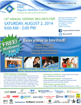 16th ANNUAL HISPANIC WELLNESS FAIR til`ﬁ°€§lél”§$?£ftiﬁmt