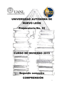 UNIVERSIDAD AUTÓNOMA DE NUEVO LEÓN Preparatoria No. 22