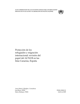 Protección de los refugiados y migración internacional