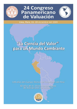 Page 1 24 Congreso Panamerlciarno de Valuaclon `f *Il* T `T "f Lima