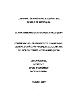 Diagnostico biofisico socioecon y sociocult para la