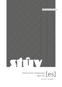 Manual de instalación Stûv 30