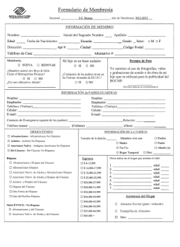 ® Formulario de Membresía