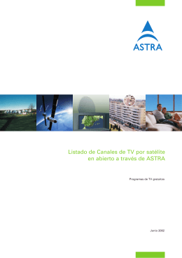 Listado de canales de TV por satélite en abierto a través de ASTRA