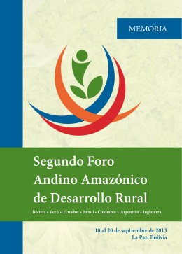 Memoria II Foro Amazónico Andíno de Desarrollo rural