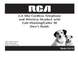 2.4 Ghz Cordless Telephone and Wireless Headset
