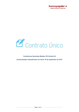 Condiciones Generales del Contrato Único