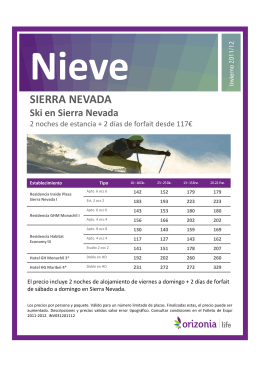 SIERRA NEVADA - Viajes NorteSur