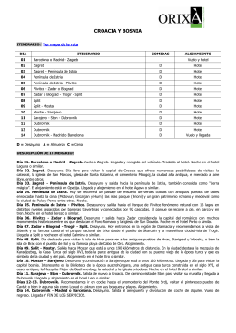 CROACIA Y BOSNIA - Ver mapa Viajes a India del Sur