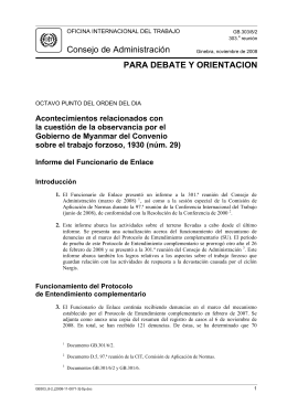 Informe del Funcionario de Enlace