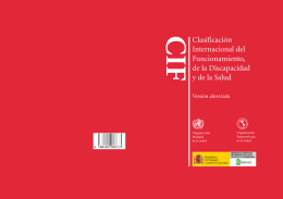 CIF Clasificación Internacional del Funcionamiento, de la