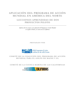 aplicación del programa de acción mundial en américa del norte