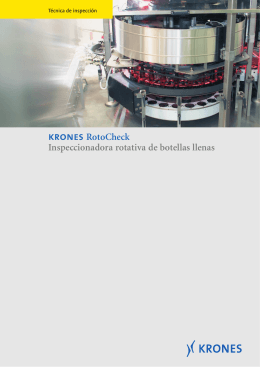 kRoNEs RotoCheck Inspeccionadora rotativa de botellas llenas