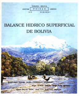Balance hidrico superficial de Bolivia